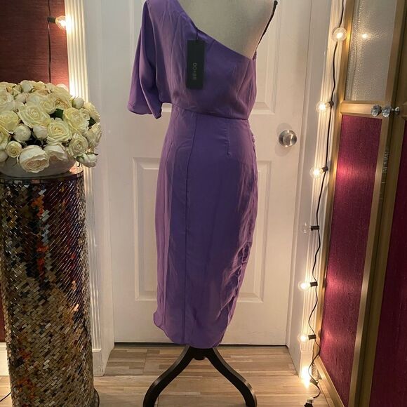 Do+ BE one shoulder satin midi dress, M - Picture 12 of 15